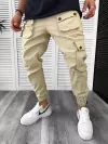 Pantaloni de trening cargo, bej, conici Y310 120-4